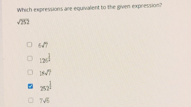 Select all the correct answers. which expressions are equivalent to the given expression?